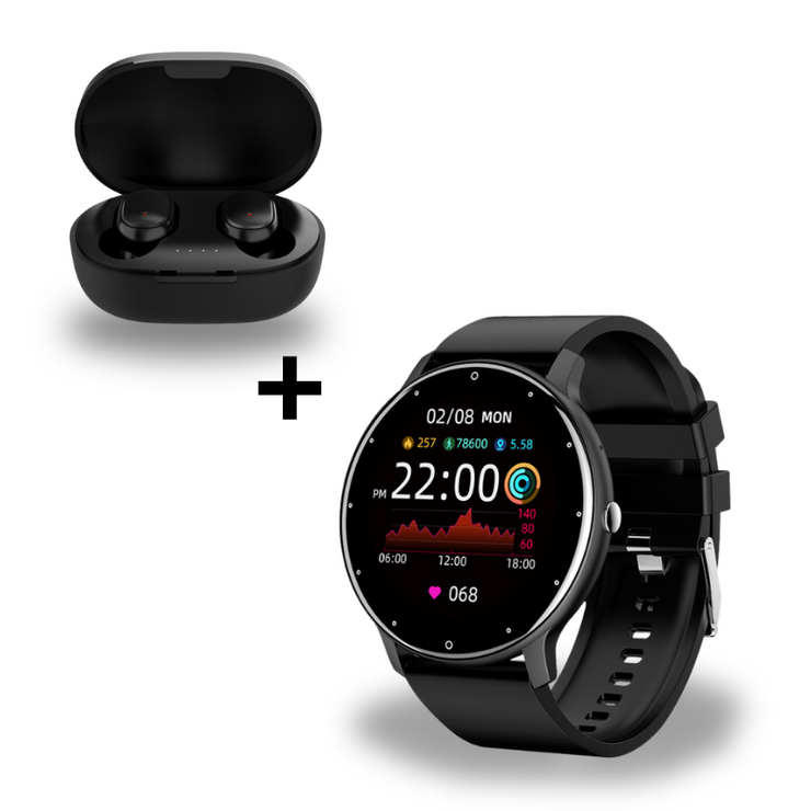 Kit Exclusivo - Relógio Inteligente (Lige) + Fone de Ouvido Bluetooth