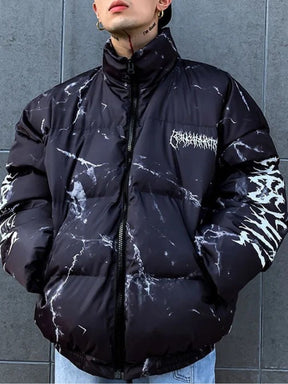 Jaqueta Puffer Gola Alta 'Bear Alone'
