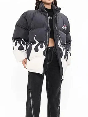 Jaqueta Puffer Gola Alta 'Ares Fire'