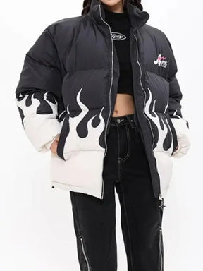 Jaqueta Puffer Gola Alta 'Ares Fire'