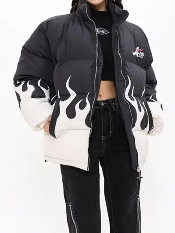 Jaqueta Puffer Gola Alta 'zok Ares Fire'