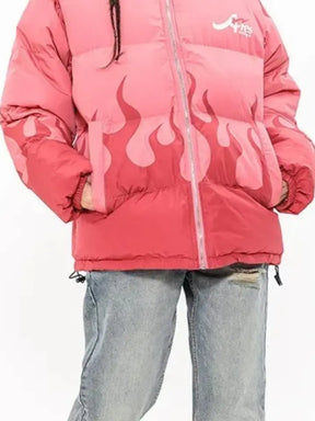 Jaqueta Puffer Gola Alta 'Ares Fire'