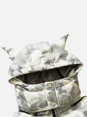Jaqueta Puffer com Capuz 'Street Cat'