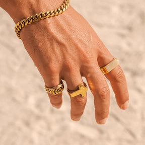 Anel Bullet Banhado a Ouro 18k