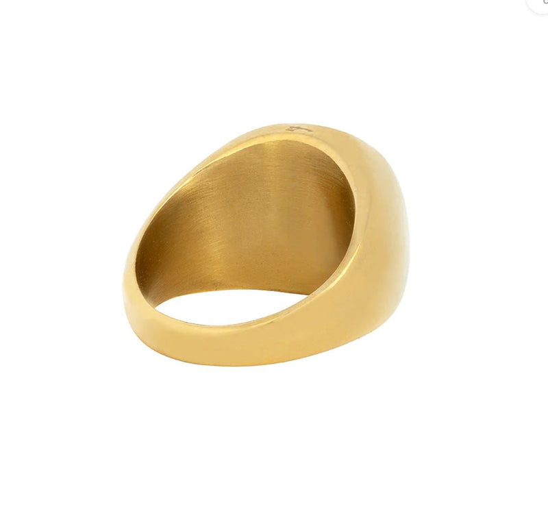 Anel Comander Banhado Ouro 18k