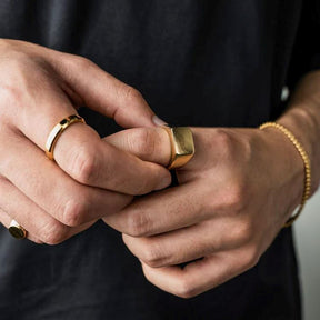 Anel Executive Banhado a Ouro 18k