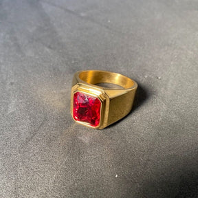 Anel Prince Gold and Red
