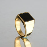 Anel Quadri Banhado a Ouro 18k